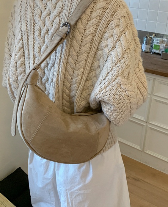 POSH BLUE韓國代購㊣女裝新品人氣熱賣25秋冬單肩斜跨包絨面革POSH BLUE單肩/斜跨包