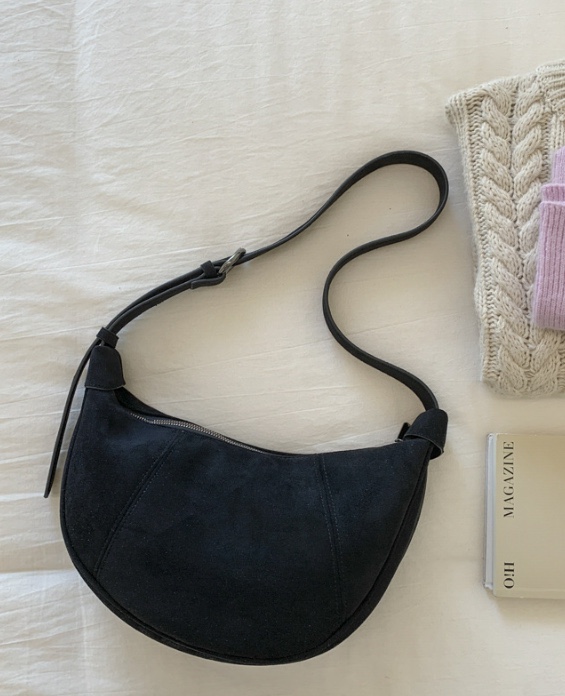 POSH BLUE韓國代購㊣女裝新品人氣熱賣25秋冬單肩斜跨包絨面革POSH BLUE單肩/斜跨包