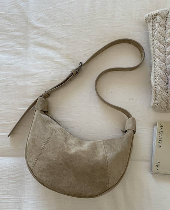 POSH BLUE韓國代購㊣女裝新品人氣熱賣25秋冬單肩斜跨包絨面革POSH BLUE單肩/斜跨包