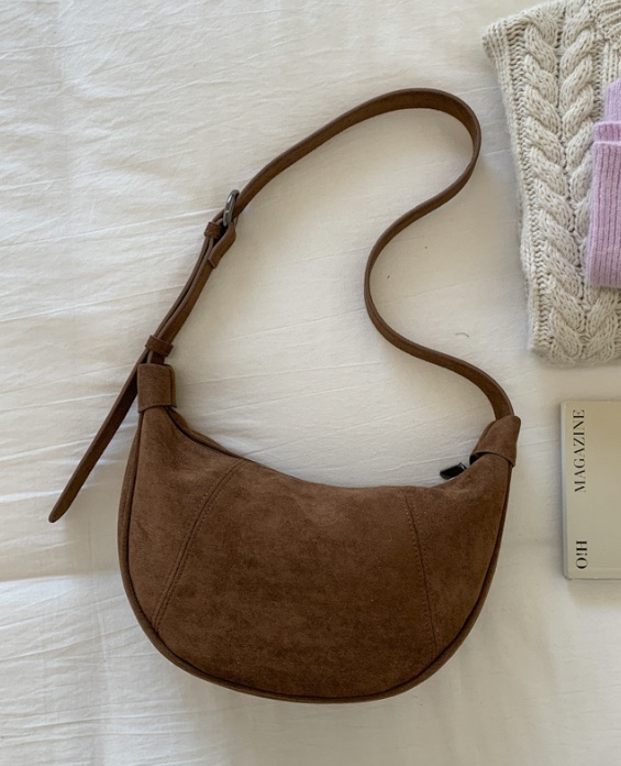 POSH BLUE韓國代購㊣女裝新品人氣熱賣25秋冬單肩斜跨包絨面革POSH BLUE單肩/斜跨包