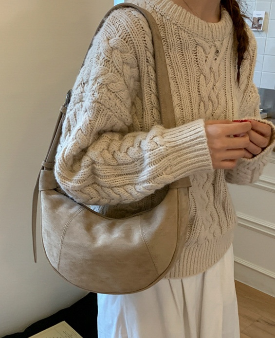 POSH BLUE韓國代購㊣女裝新品人氣熱賣25秋冬單肩斜跨包絨面革POSH BLUE單肩/斜跨包圖色4