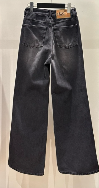 FIFO韓國代購㊣女裝新款人氣真品推薦休閑25秋冬牛仔褲拉絲FIFO牛仔褲