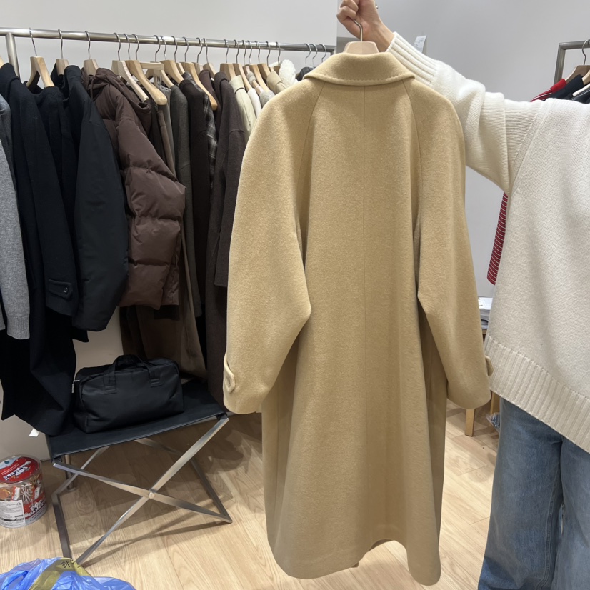 HAUS-A東大門㊣實拍女士新款時尚推薦真品25秋冬中長款大衣羊毛HAUS-A中長款大衣