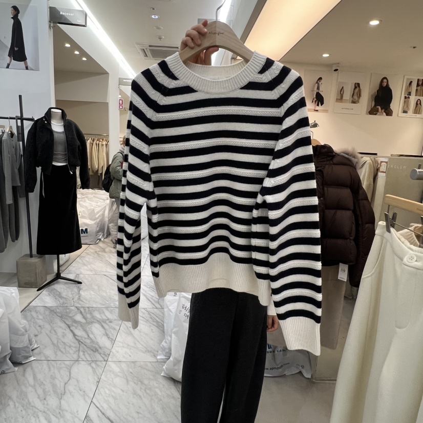 AFTERGLOW韓國代購㊣女裝新品職業推薦熱賣人氣真品休閑針織衫AFTERGLOW針織衫圖色2