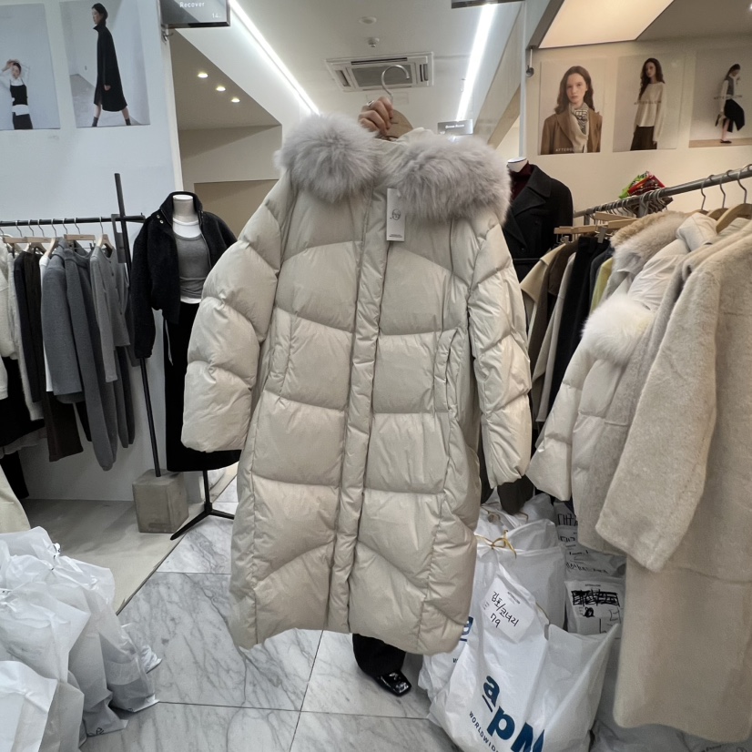 AFTERGLOW東大門㊣實拍女裝新品25秋冬職業長款羽絨服填充鴨絨AFTERGLOW長款羽絨服圖色1