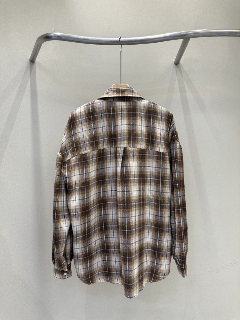 PLUM-q韓國直郵㊣女士新款休閑人氣真品時尚襯衫蕾絲衫格紋PLUM襯衫/蕾絲衫