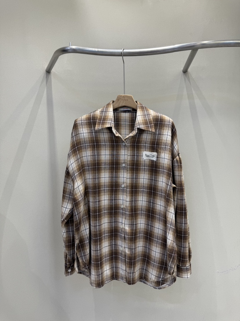 PLUM-q韓國直郵㊣女士新款休閑人氣真品時尚襯衫蕾絲衫格紋PLUM襯衫/蕾絲衫圖色1