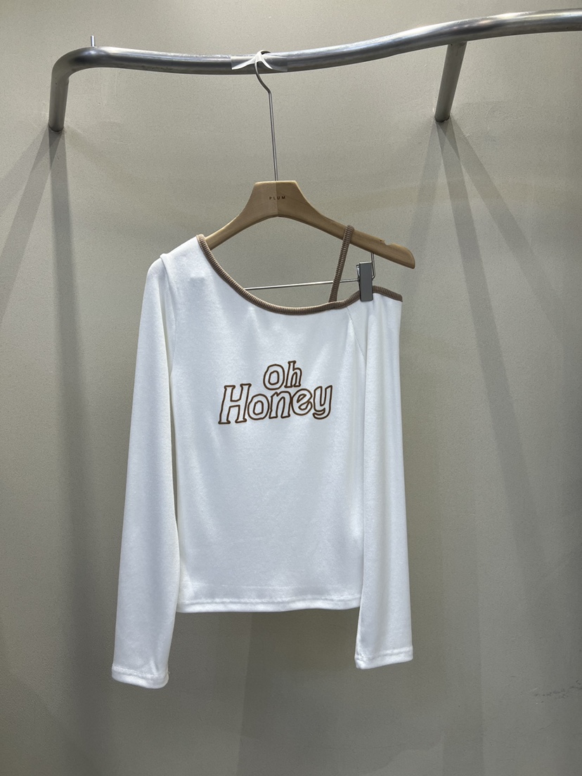 PLUM-q東大門㊣實拍女士新品25秋冬職業真品熱賣推薦長袖T恤PLUM長袖T恤圖色1