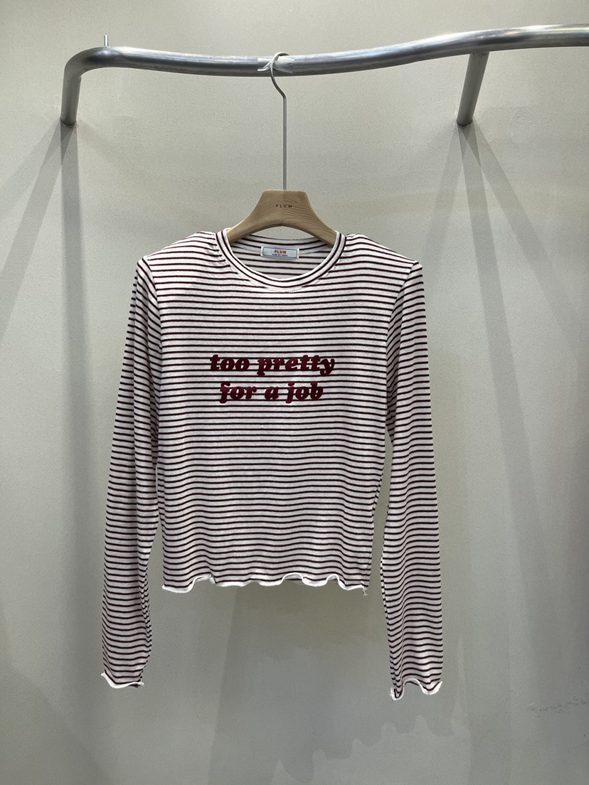 PLUM-q東大門㊣直郵女裝新款推薦時尚熱賣25秋冬人氣長袖T恤PLUM長袖T恤圖色2