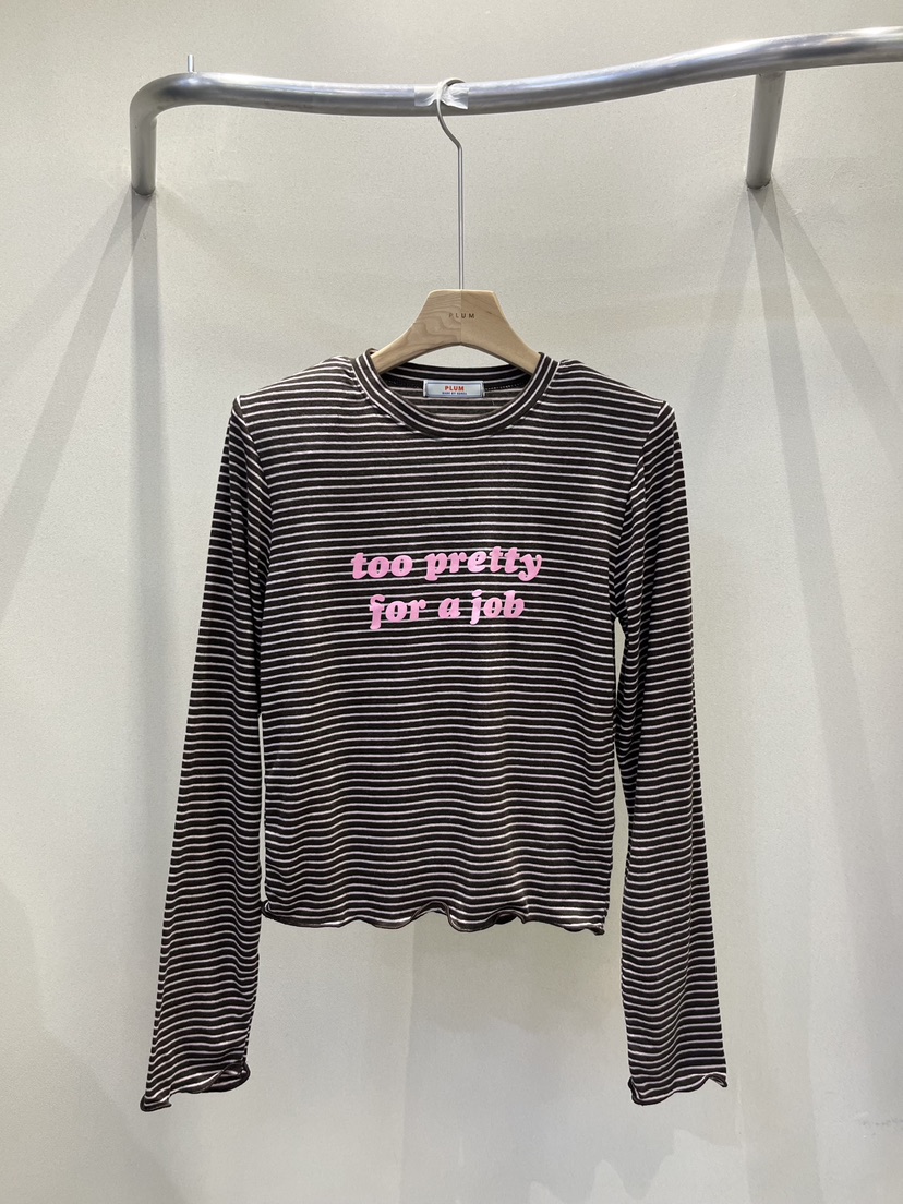 PLUM-q東大門㊣直郵女裝新款推薦時尚熱賣25秋冬人氣長袖T恤PLUM長袖T恤圖色3