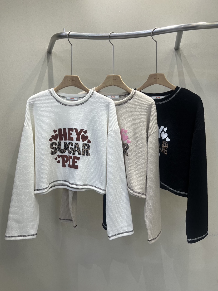 PLUM-q韓國直郵㊣女裝新款25秋冬時尚熱賣推薦職業長袖T恤PLUM長袖T恤