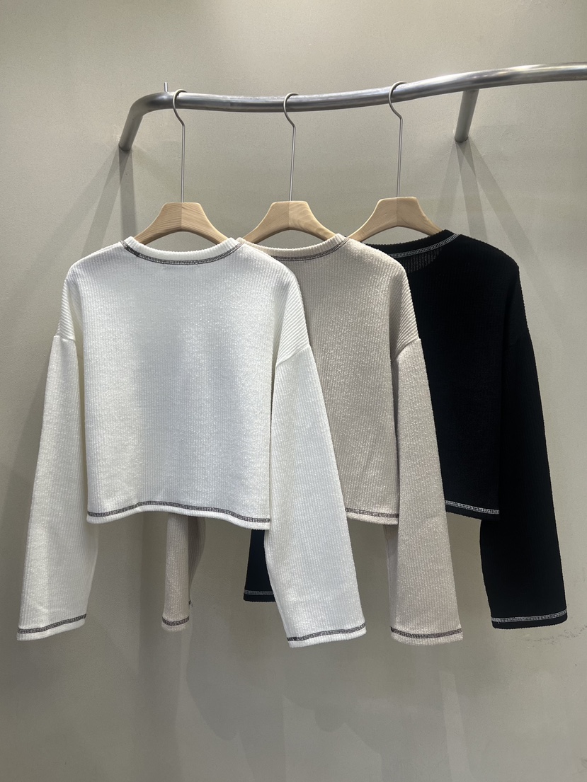 PLUM-q韓國直郵㊣女裝新款25秋冬時尚熱賣推薦職業長袖T恤PLUM長袖T恤