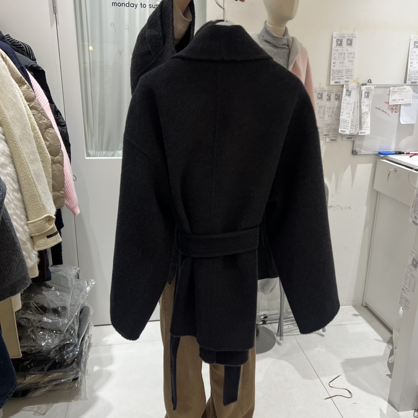 MONDAY TO SUNDAY東大門㊣代購女裝新款熱賣時尚短款大衣MONDAY TO SUNDAY短款大衣