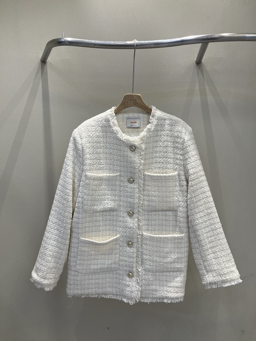 PLUM-q東大門㊣代購女士新品推薦熱賣職業休閑人氣中長款大衣PLUM中長款大衣圖色1