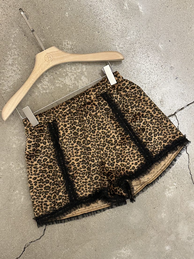 BPLAN韓國直郵㊣女士新品25秋冬職業真品時尚推薦休閑短褲豹紋BPLAN短褲