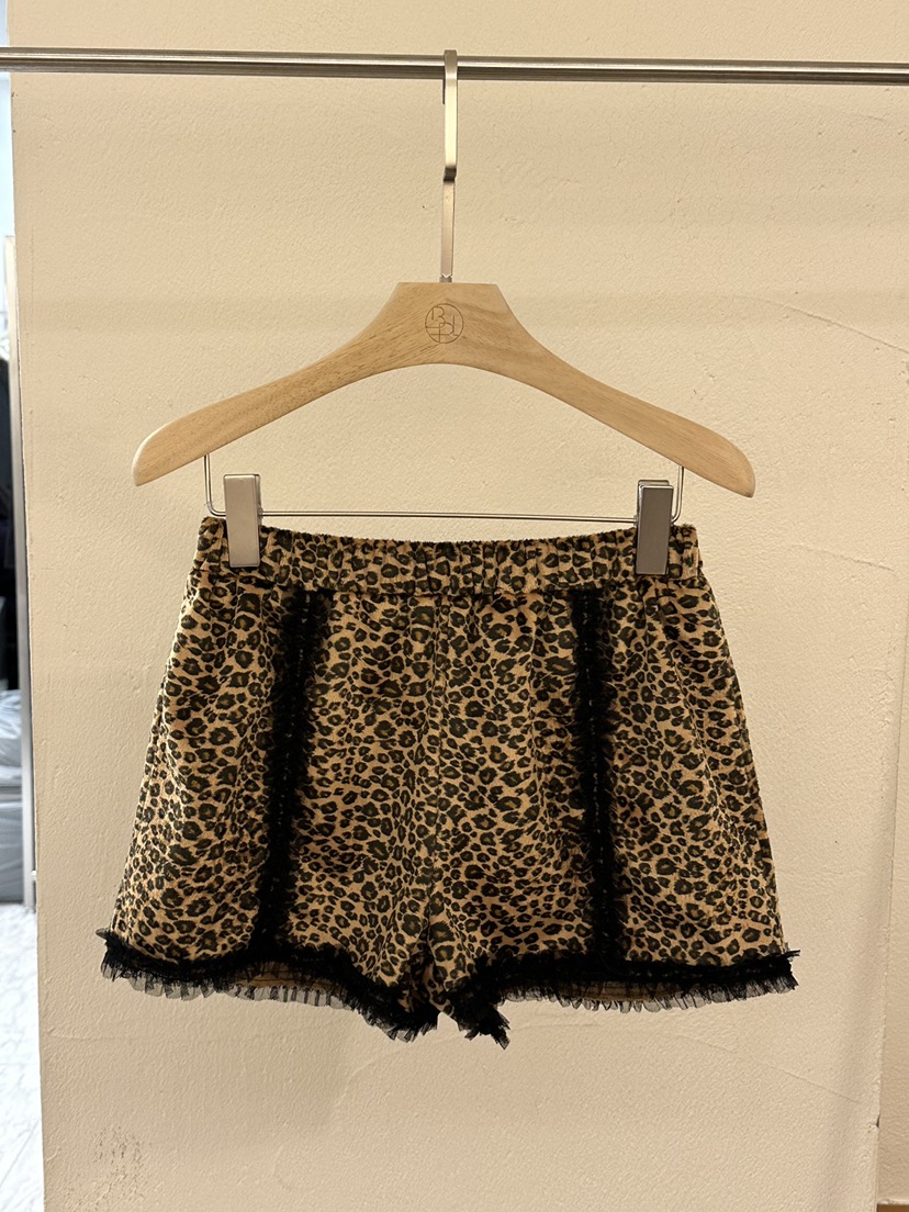 BPLAN韓國直郵㊣女士新品25秋冬職業真品時尚推薦休閑短褲豹紋BPLAN短褲圖色1