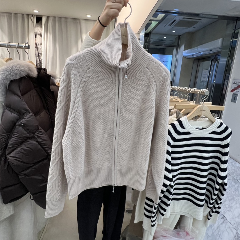 AFTERGLOW東大門㊣直郵女裝新品時尚休閑真品人氣職業毛衣拉鏈AFTERGLOW毛衣圖色1