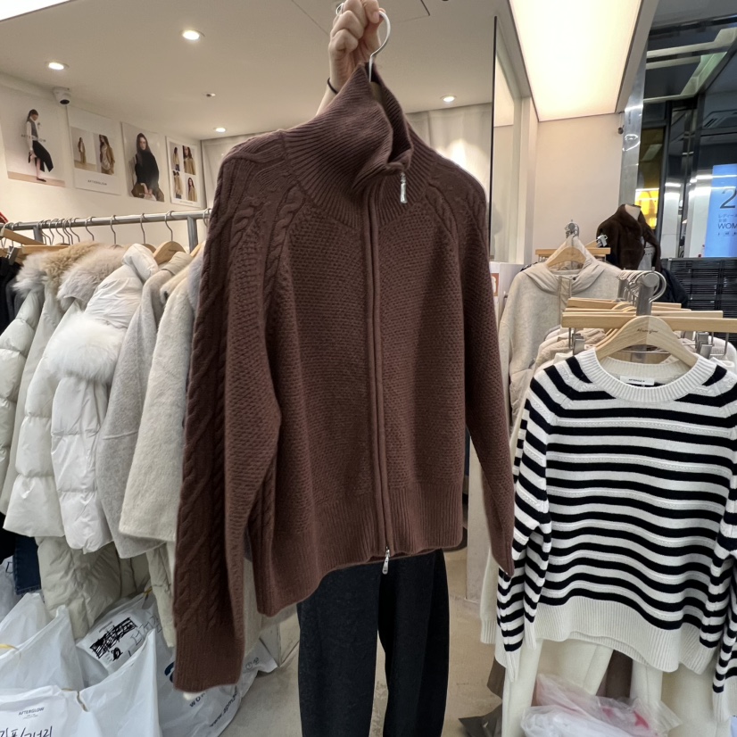 AFTERGLOW東大門㊣直郵女裝新品時尚休閑真品人氣職業毛衣拉鏈AFTERGLOW毛衣圖色2
