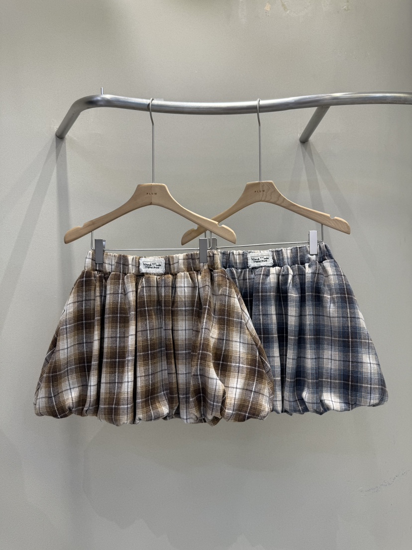 PLUM-q東大門㊣實拍女裝新品休閑職業時尚真品人氣短裙格紋PLUM短裙