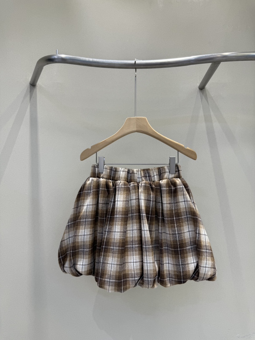 PLUM-q東大門㊣實拍女裝新品休閑職業時尚真品人氣短裙格紋PLUM短裙