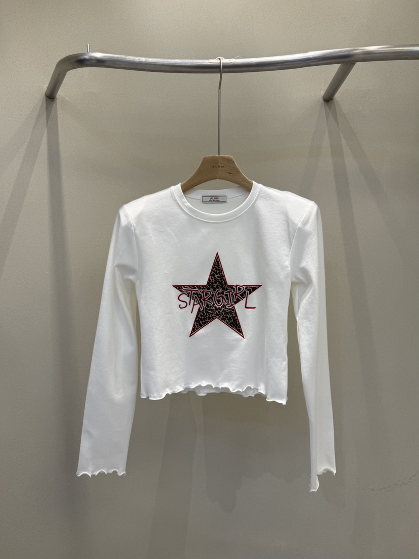 PLUM-q東大門㊣代購女士新品職業25秋冬熱賣人氣真品長袖T恤PLUM長袖T恤圖色1