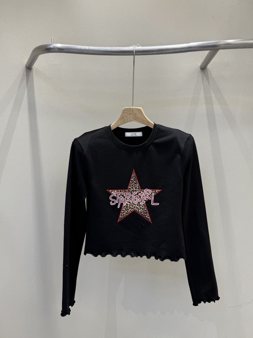 PLUM-q東大門㊣代購女士新品職業25秋冬熱賣人氣真品長袖T恤PLUM長袖T恤圖色3