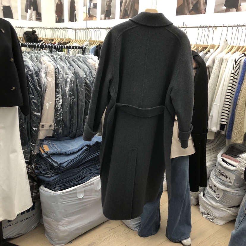 MOI-A東大門㊣代購女士新品熱賣休閑真品中長款大衣手工制作MOI-A中長款大衣