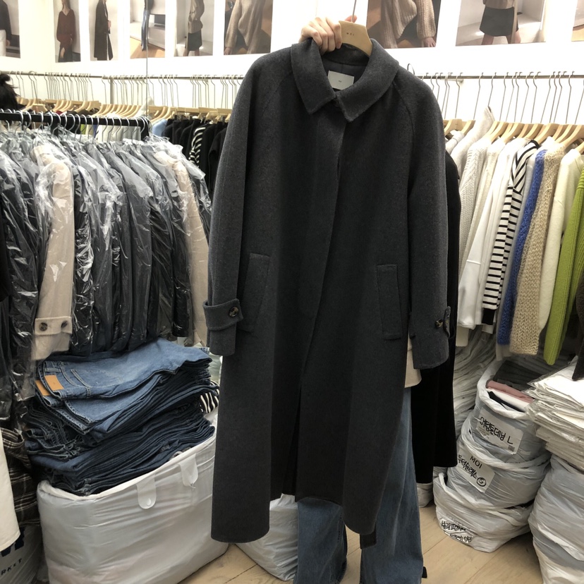 MOI-A東大門㊣代購女士新品熱賣休閑真品中長款大衣手工制作MOI-A中長款大衣圖色1