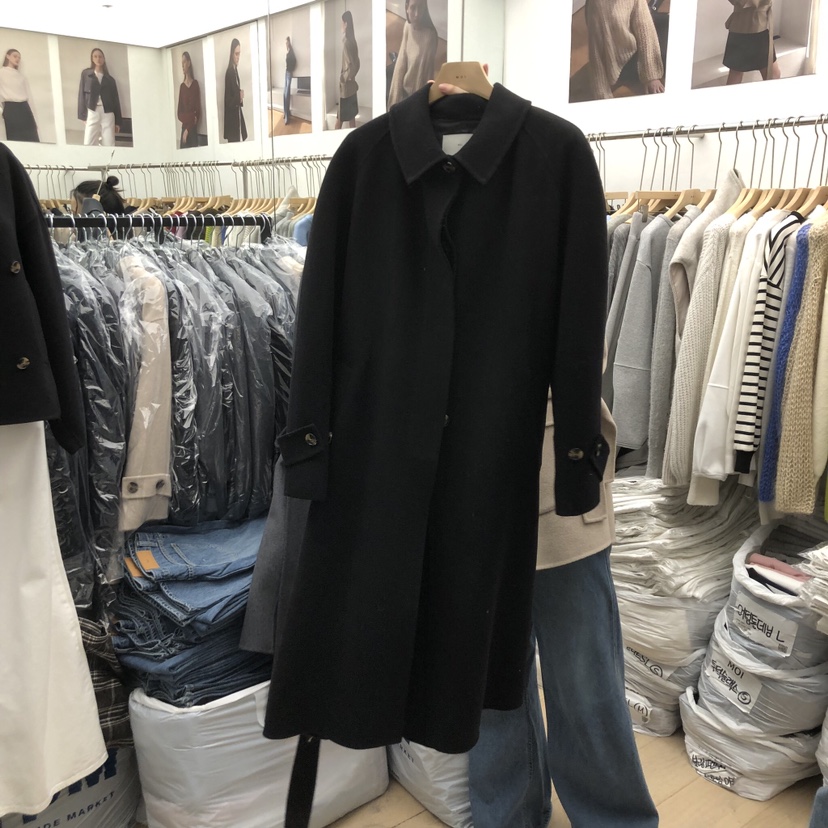 MOI-A東大門㊣代購女士新品熱賣休閑真品中長款大衣手工制作MOI-A中長款大衣圖色2