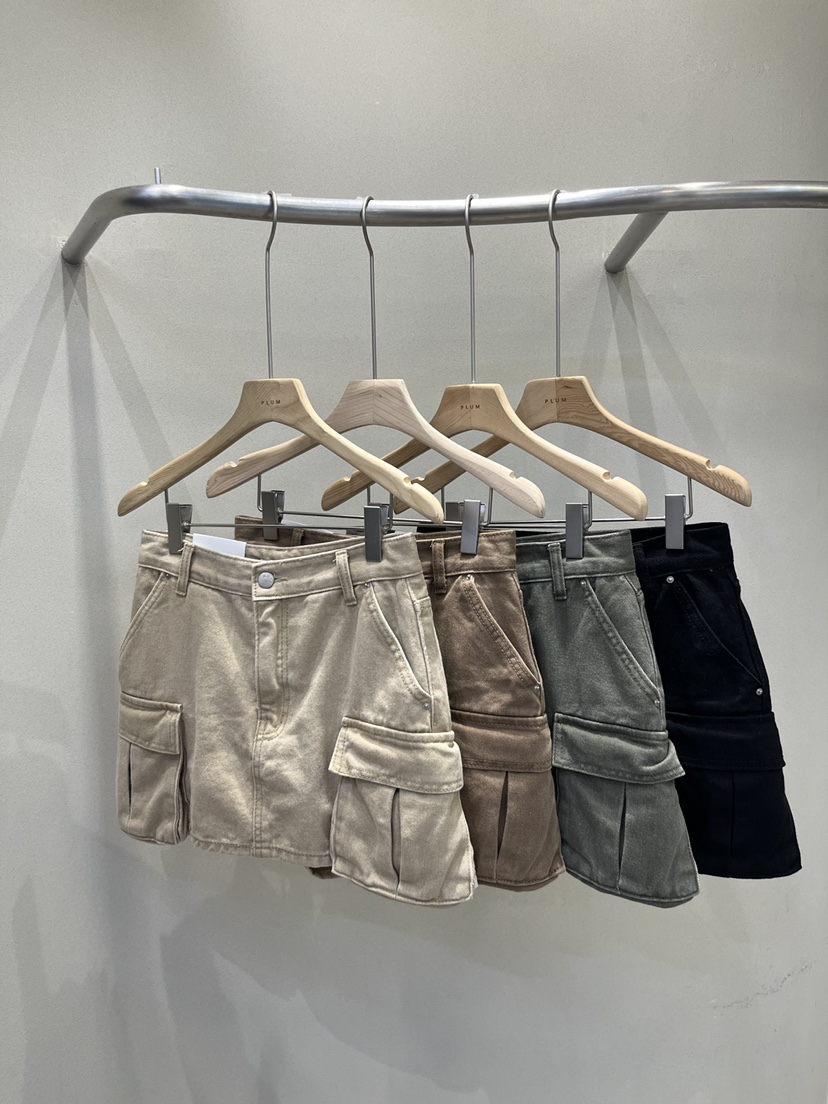 PLUM-q韓國代購㊣女士新款25秋冬時尚人氣職業休閑熱賣短裙PLUM短裙