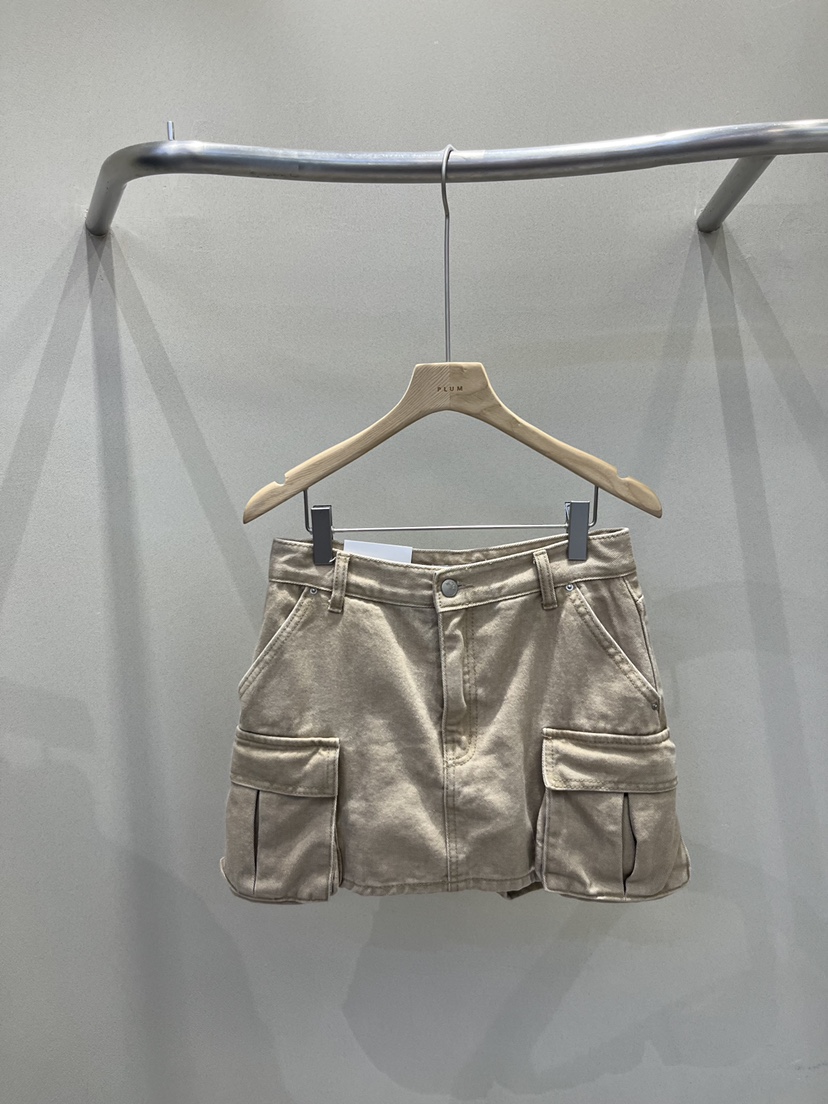 PLUM-q韓國代購㊣女士新款25秋冬時尚人氣職業休閑熱賣短裙PLUM短裙圖色1