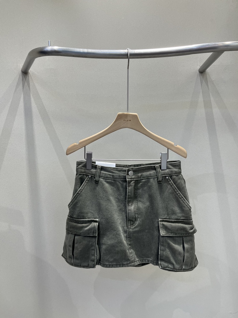 PLUM-q韓國代購㊣女士新款25秋冬時尚人氣職業休閑熱賣短裙PLUM短裙圖色3