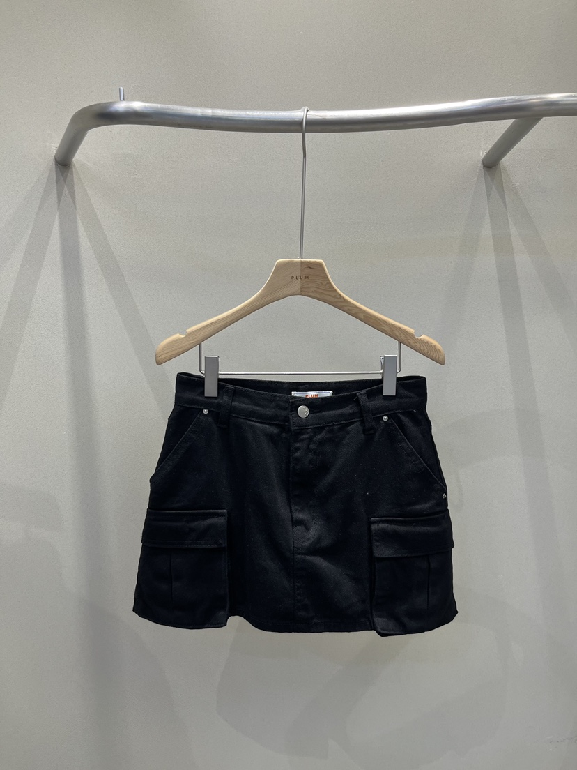 PLUM-q韓國代購㊣女士新款25秋冬時尚人氣職業休閑熱賣短裙PLUM短裙圖色4