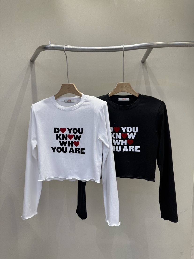 PLUM-q東大門㊣直郵女士新品25秋冬休閑推薦熱賣真品長袖T恤PLUM長袖T恤