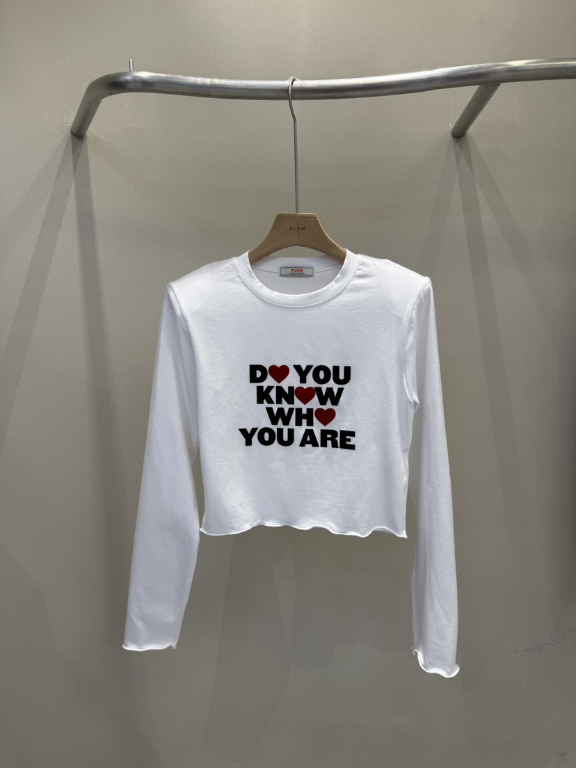 PLUM-q東大門㊣直郵女士新品25秋冬休閑推薦熱賣真品長袖T恤PLUM長袖T恤圖色1