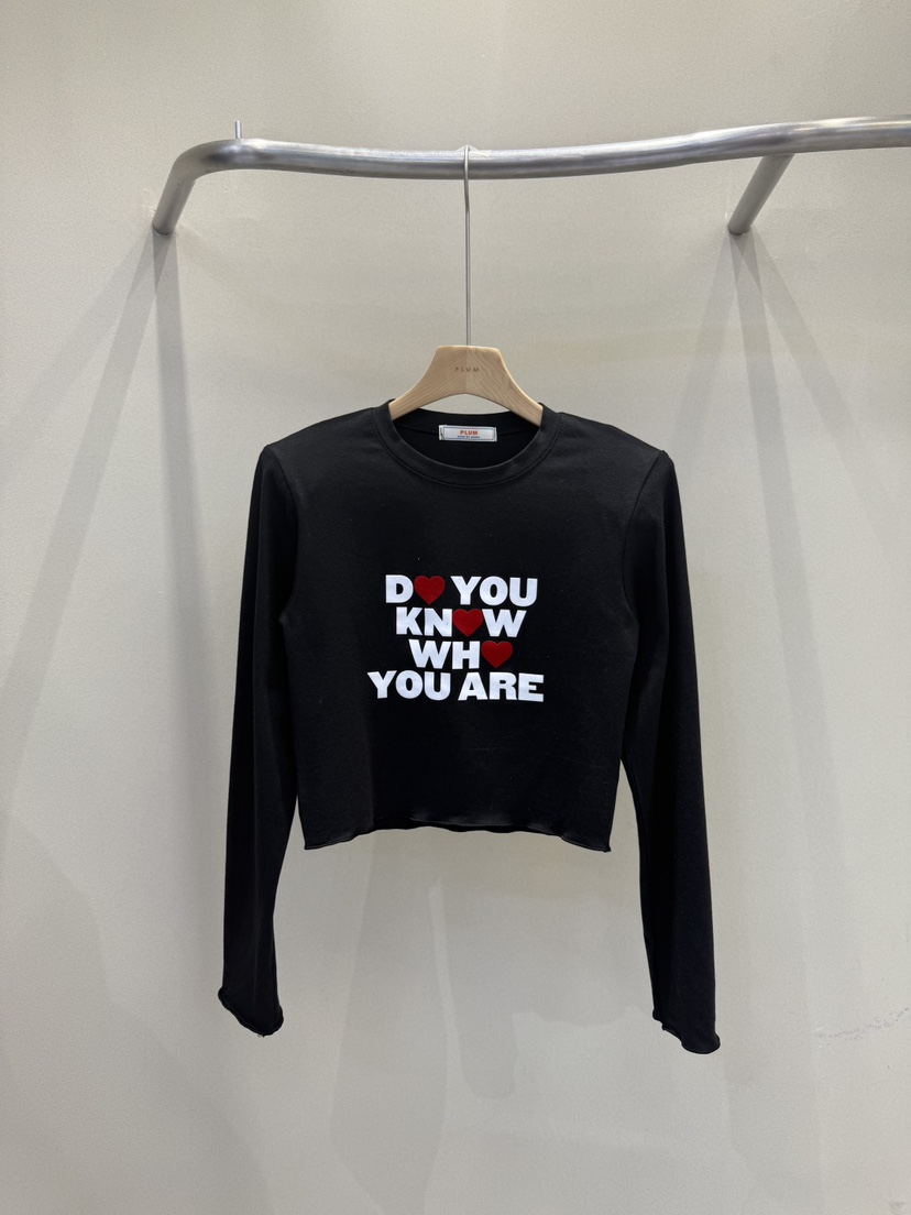 PLUM-q東大門㊣直郵女士新品25秋冬休閑推薦熱賣真品長袖T恤PLUM長袖T恤圖色2