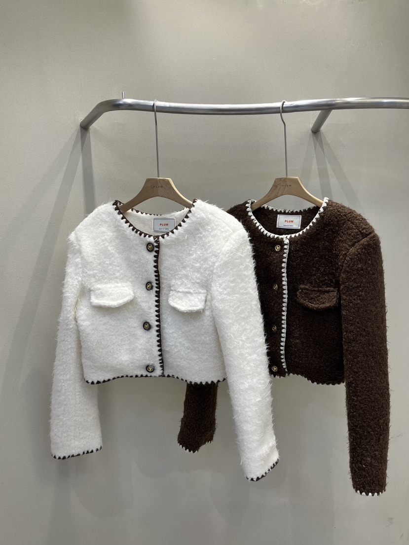 PLUM-q韓國代購㊣女裝新款人氣休閑推薦時尚職業25秋冬短款大衣PLUM短款大衣