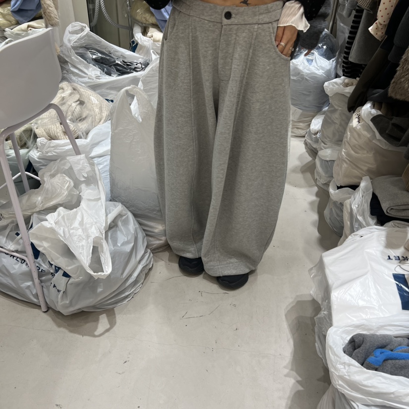 YUNBAL韓國直郵㊣女裝新款熱賣時尚25秋冬人氣真品休閑褲加絨YUNBAL休閑褲圖色1