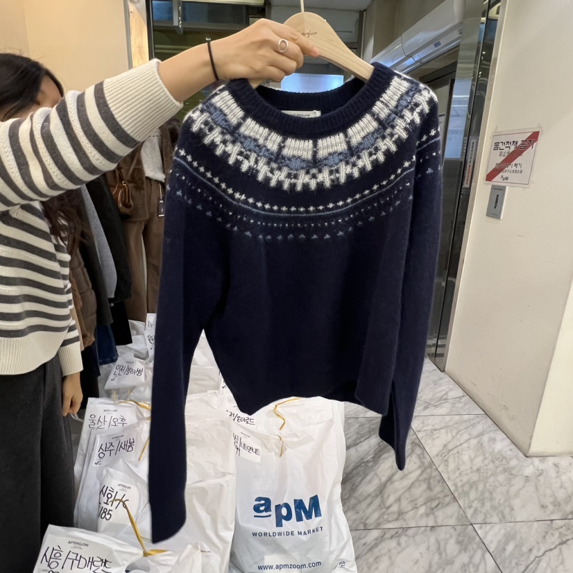 AFTERGLOW韓國直郵㊣女士新款真品推薦時尚熱賣休閑25秋冬毛衣AFTERGLOW毛衣圖色1