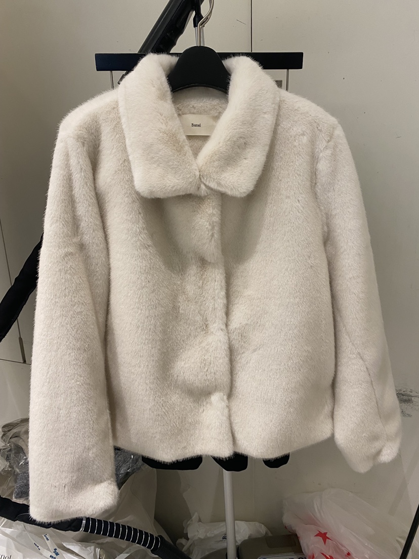 BANEL東大門㊣直郵女裝新款25秋冬人氣真品熱賣短款大衣貂皮BANEL短款大衣圖色1