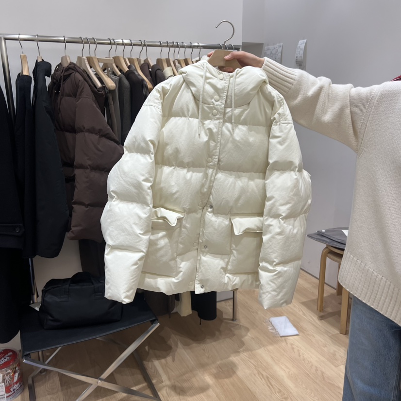 HAUS-A韓國直郵㊣女士新款25秋冬休閑時尚短款羽絨服填充鴨絨HAUS-A短款羽絨服圖色2