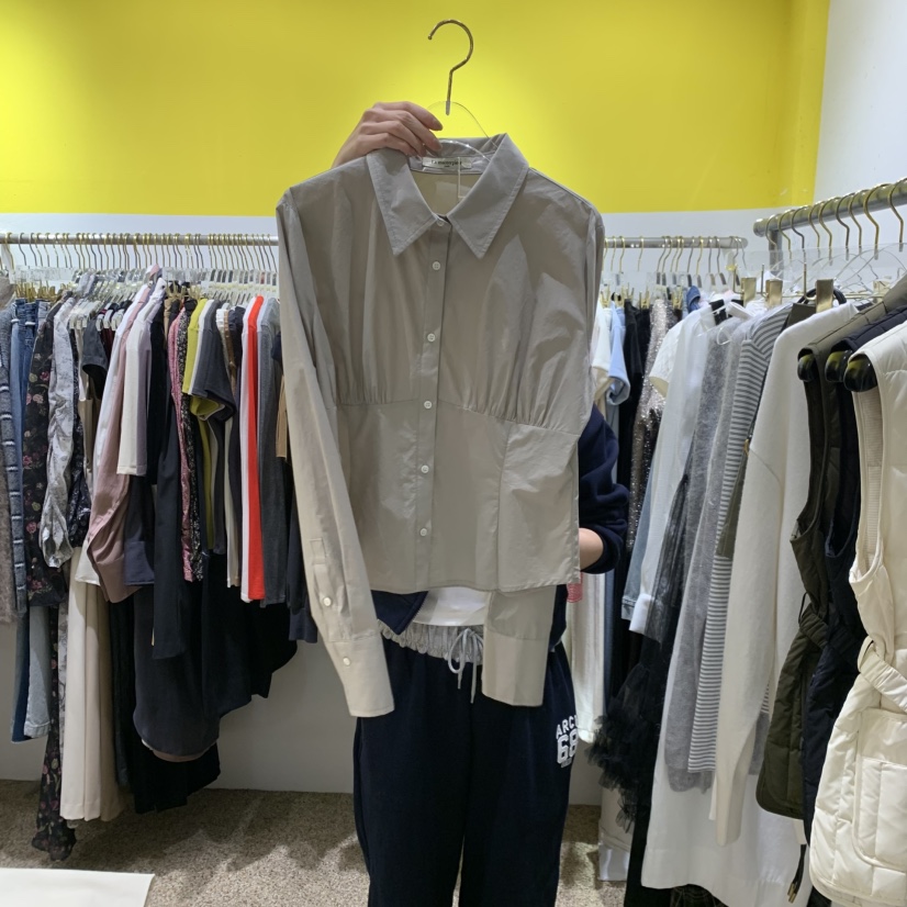 LE MASTERPLACE東大門㊣實拍女士新品休閑推薦25秋冬襯衫蕾絲衫Le masterpiece襯衫/蕾絲衫圖色1