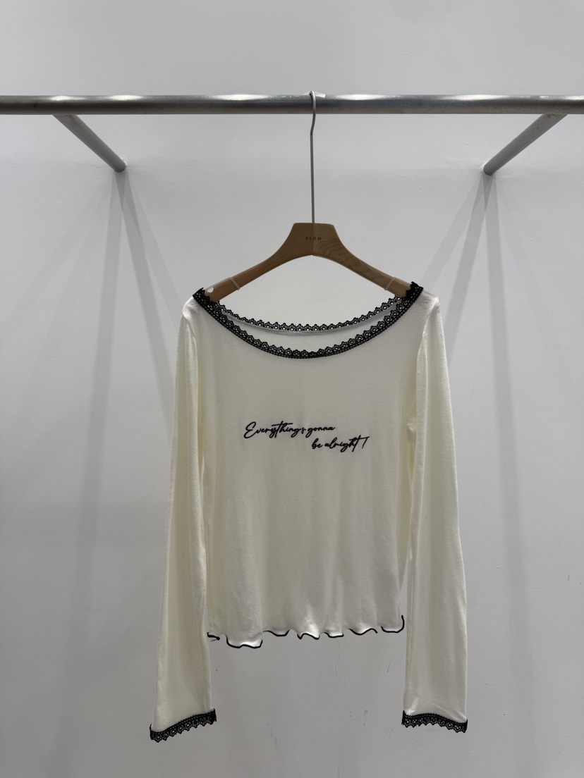 PLUM-q東大門㊣實拍女裝新品職業25秋冬真品推薦休閑長袖T恤PLUM長袖T恤圖色1