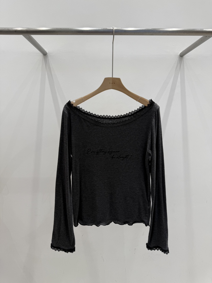PLUM-q東大門㊣實拍女裝新品職業25秋冬真品推薦休閑長袖T恤PLUM長袖T恤圖色3