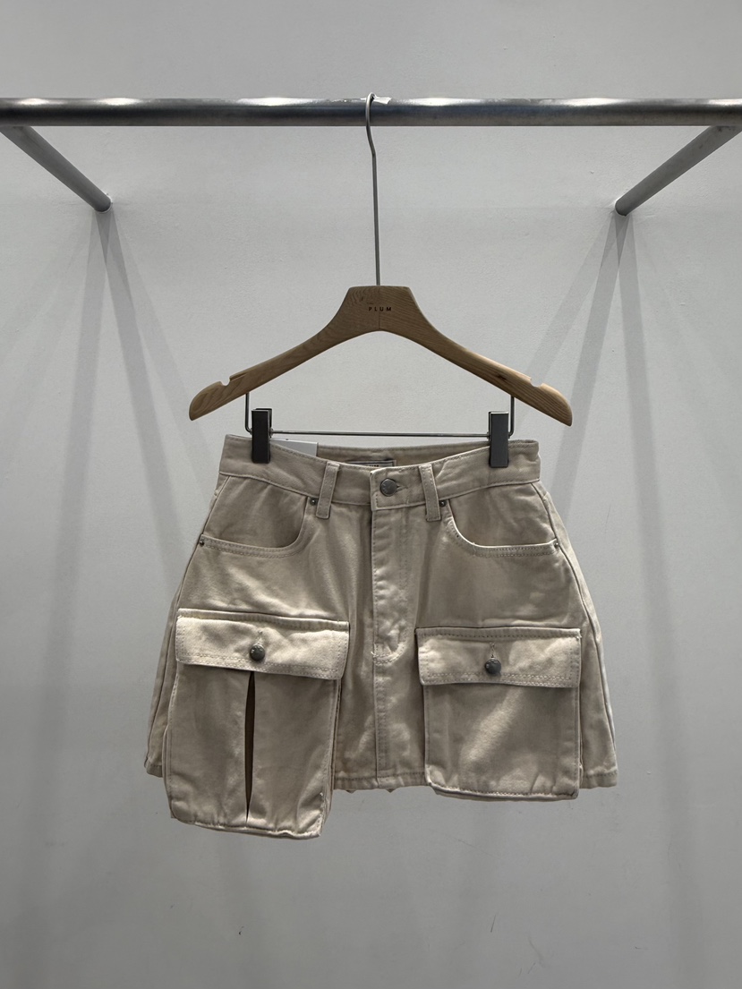 PLUM-q韓國代購㊣女裝新品推薦熱賣時尚休閑25秋冬職業短裙PLUM短裙圖色1