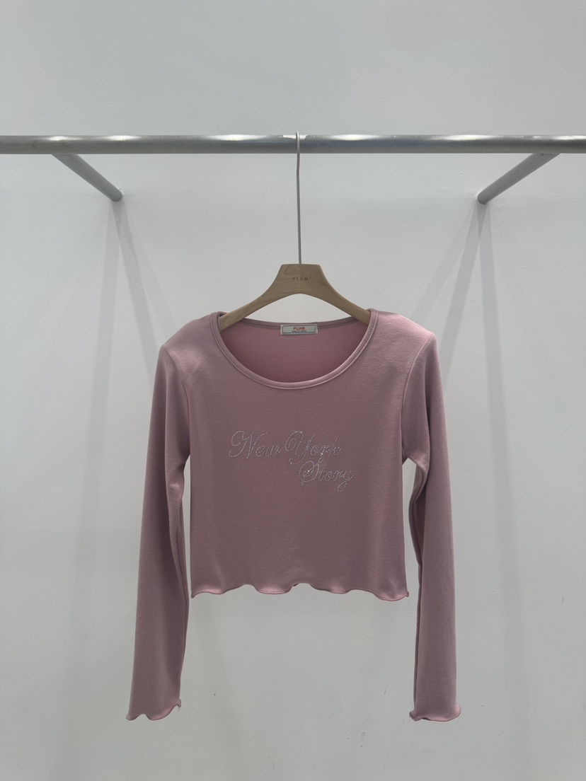 PLUM-q東大門㊣實拍女裝新款人氣時尚休閑推薦真品長袖T恤PLUM長袖T恤圖色2