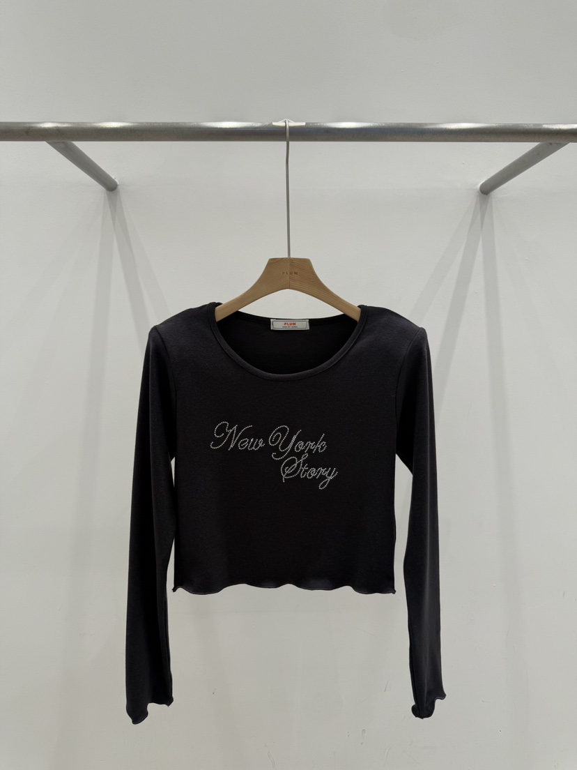 PLUM-q東大門㊣實拍女裝新款人氣時尚休閑推薦真品長袖T恤PLUM長袖T恤圖色3