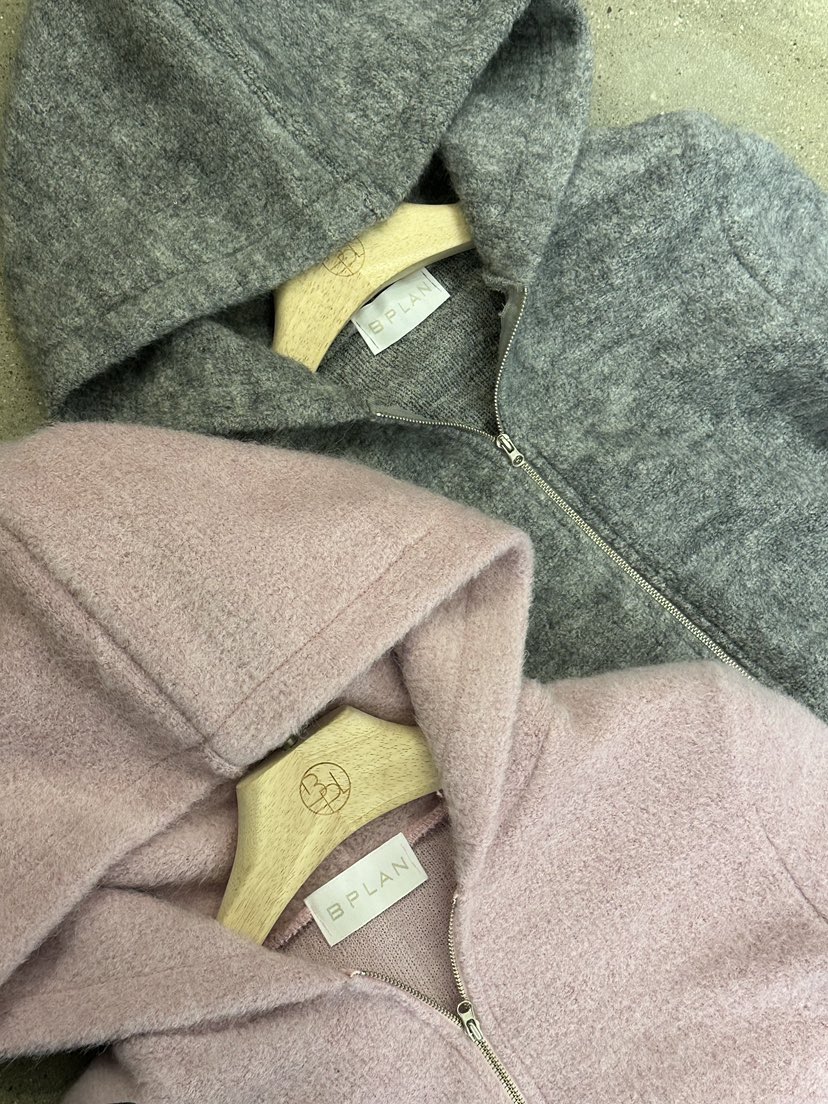 BPLAN韓國代購㊣女士新品熱賣人氣時尚休閑25秋冬夾克連帽拉鏈衫BPLAN夾克