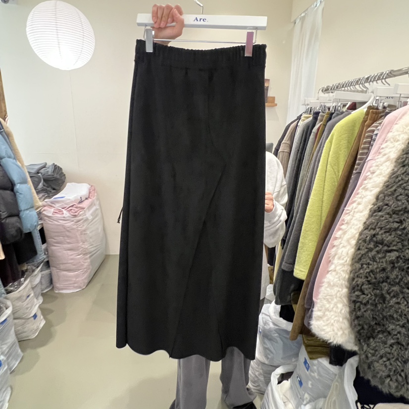 ARE東大門㊣直郵女裝新款真品時尚熱賣25秋冬休閑長裙絨面革ARE YOU/ARE長裙圖色3