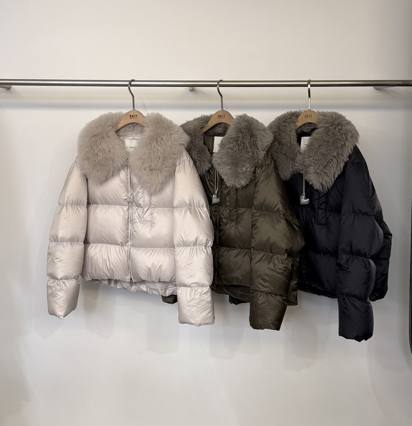 TWENTY FOUR SEVEN24-7韓國代購㊣女士新款熱賣短款羽絨服羊毛填充鴨絨TEWNTY FOUR SEVEN24-7短款羽絨服